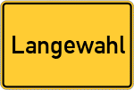 Place name sign Langewahl