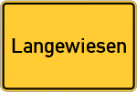 Place name sign Langewiesen