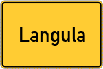 Place name sign Langula