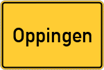 Place name sign Oppingen