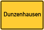 Place name sign Dunzenhausen