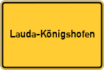 Place name sign Lauda-Königshofen