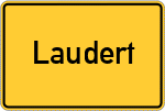 Place name sign Laudert