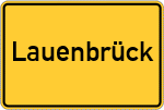 Place name sign Lauenbrück