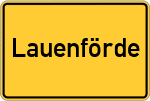 Place name sign Lauenförde