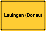 Place name sign Lauingen (Donau)