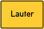 Place name sign Lauter, Oberfranken