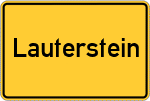 Place name sign Lauterstein