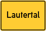 Place name sign Lautertal, Oberfranken