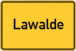 Place name sign Lawalde