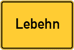 Place name sign Lebehn