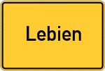 Place name sign Lebien