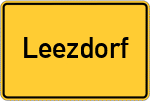 Place name sign Leezdorf