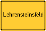 Place name sign Lehrensteinsfeld