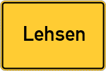 Place name sign Lehsen