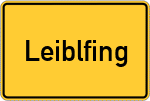 Place name sign Leiblfing