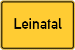 Place name sign Leinatal