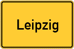 Place name sign Leipzig