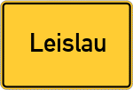 Place name sign Leislau