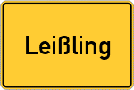 Place name sign Leißling