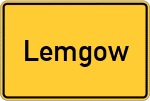 Place name sign Lemgow, Niedersachsen