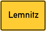 Place name sign Lemnitz