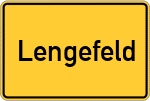 Place name sign Lengefeld, Erzgebirge