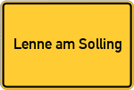 Place name sign Lenne am Solling