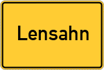Place name sign Lensahn
