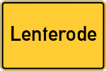 Place name sign Lenterode