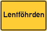 Place name sign Lentföhrden