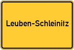 Place name sign Leuben-Schleinitz
