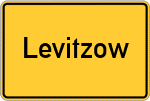 Place name sign Levitzow