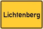 Place name sign Lichtenberg, Oberfranken