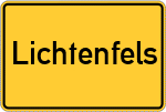 Place name sign Lichtenfels, Bayern