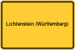 Place name sign Lichtenstein (Württemberg)