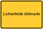 Place name sign Lichterfelde (Altmark)