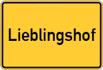 Place name sign Lieblingshof