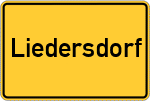 Place name sign Liedersdorf