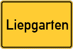 Place name sign Liepgarten