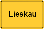 Place name sign Lieskau