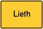 Place name sign Lieth