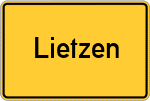 Place name sign Lietzen