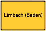 Place name sign Limbach (Baden)
