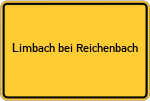 Place name sign Limbach bei Reichenbach, Vogtland