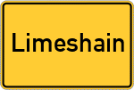 Place name sign Limeshain