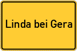 Place name sign Linda bei Gera