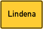 Place name sign Lindena
