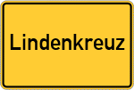 Place name sign Lindenkreuz