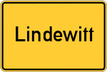 Place name sign Lindewitt